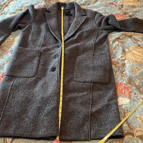J. Crew Italian Boiled Wool long coat grey women’s size 12 - 100% wool - Picture 13 of 13